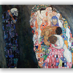 Glezna Nāve un dzīvība, Gustavs Klimts, 60x60 cm, Wolf Kult cena un informācija | Gleznas | 220.lv