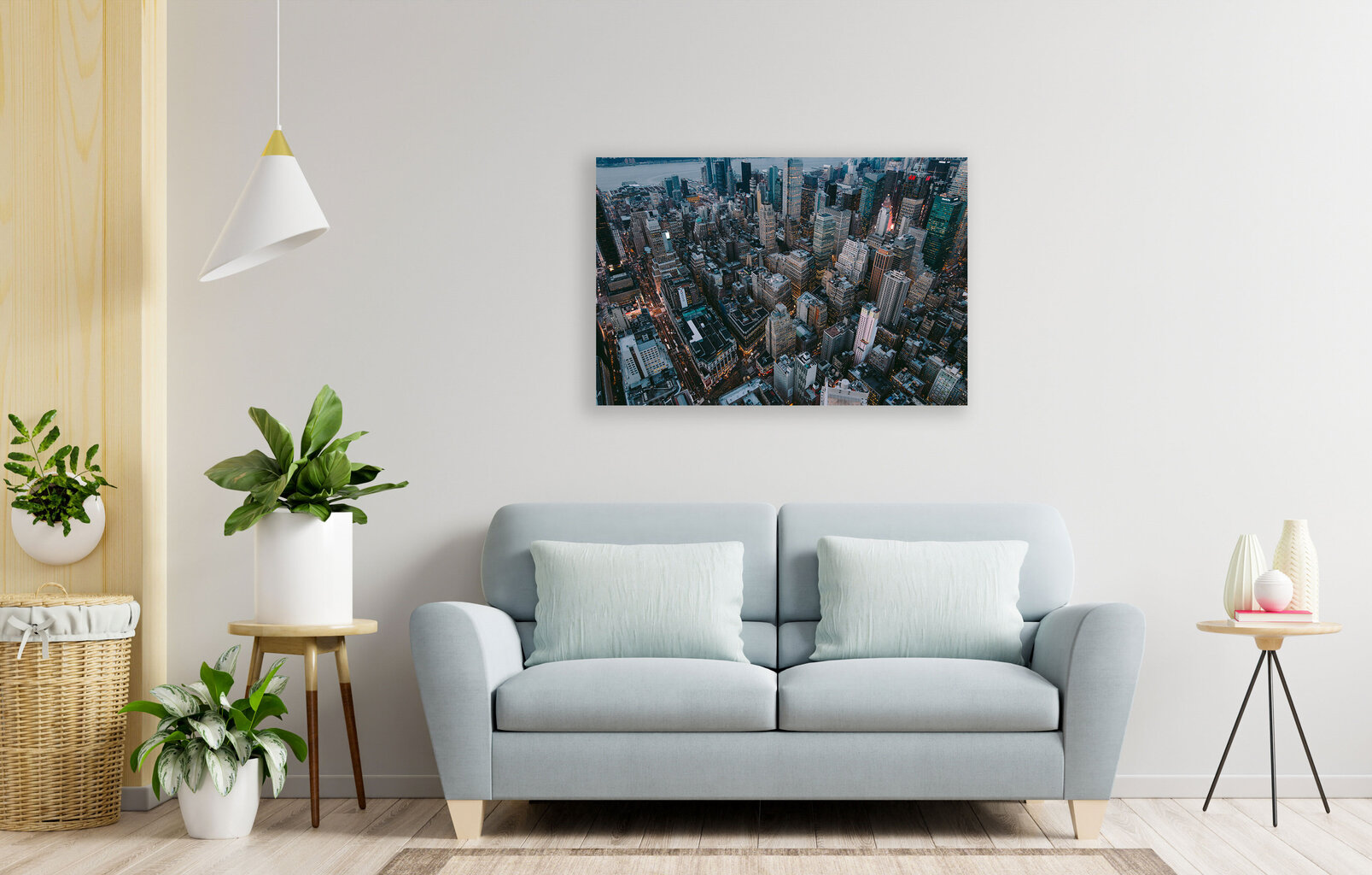 Glezna Ņujorka no putna lidojuma, 100x70 cm цена и информация | Gleznas | 220.lv