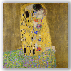 Glezna Skūpsts, Gustavs Klimts, 40x40 cm, Wolf Kult cena un informācija | Gleznas | 220.lv