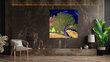 Glezna Upe no kosmosa, 100x70 cm cena un informācija | Gleznas | 220.lv