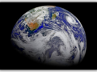 Glezna Zeme no kosmosa, 100x70 cm cena un informācija | Gleznas | 220.lv