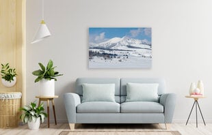 Glezna Ziemas ainava, 100x70 cm cena un informācija | Gleznas | 220.lv