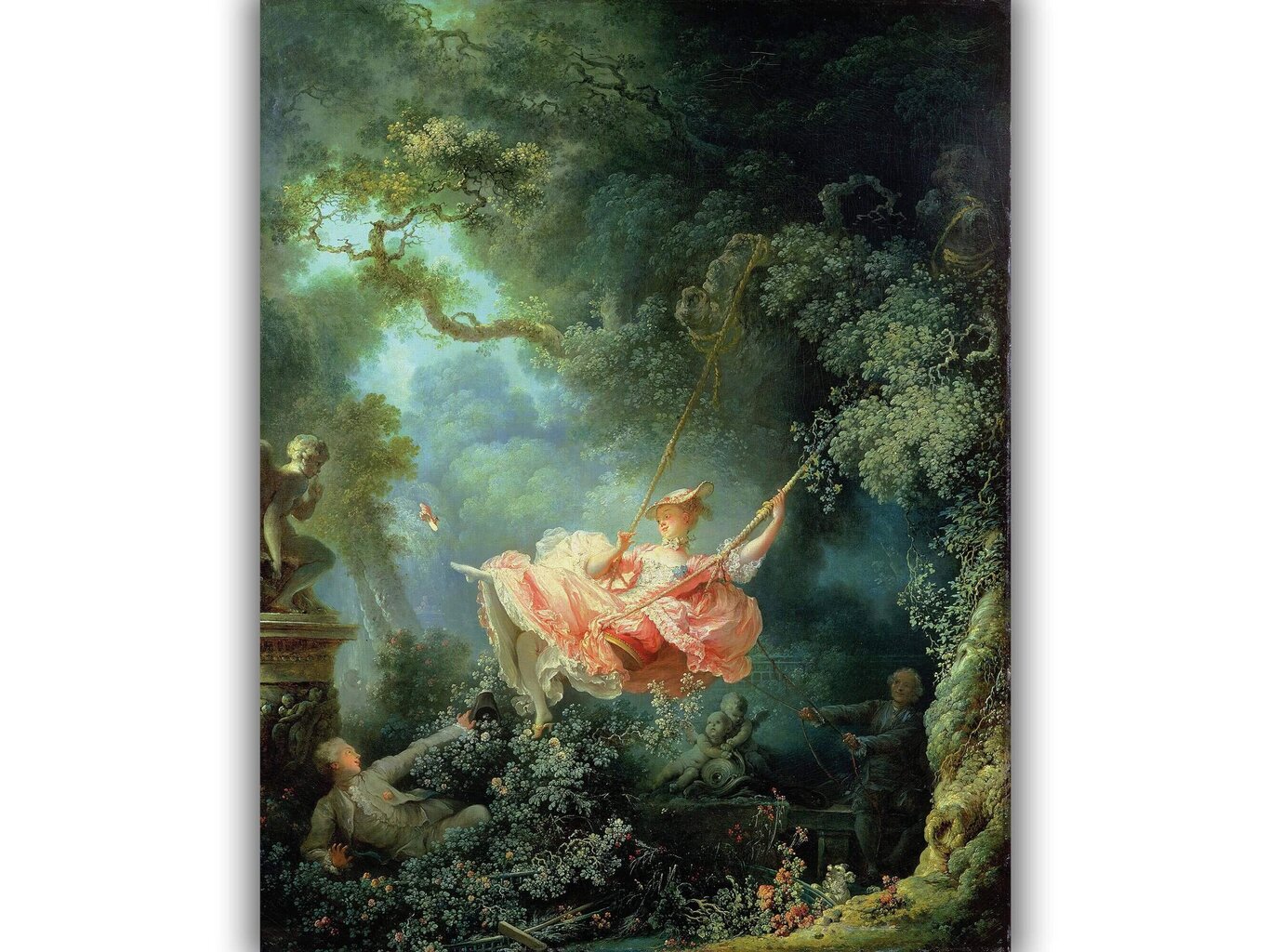 Gleznas reprodukcija Šūpoles (Žans Onorē Fragonārs), 30x40 cm cena un informācija | Gleznas | 220.lv