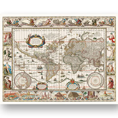 Plakāts Antīkā karte II, 59x84 cm (A1), Wolf Kult cena un informācija | Gleznas | 220.lv