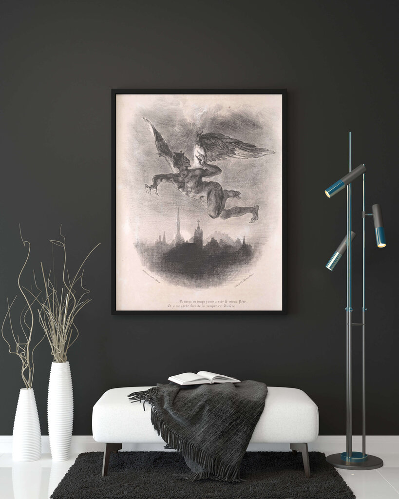 Plakāts Lidojošais velns, 42x59 cm (A2), Wolf Kult цена и информация | Gleznas | 220.lv