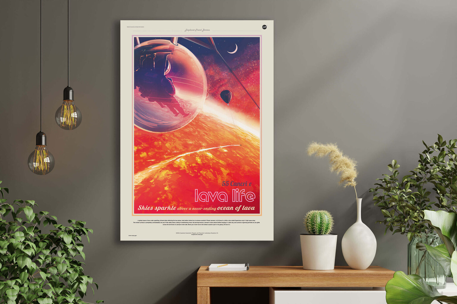 Plakāts NASA: 55 Cancri e, 42x59 cm (A2), cena un informācija | Gleznas | 220.lv