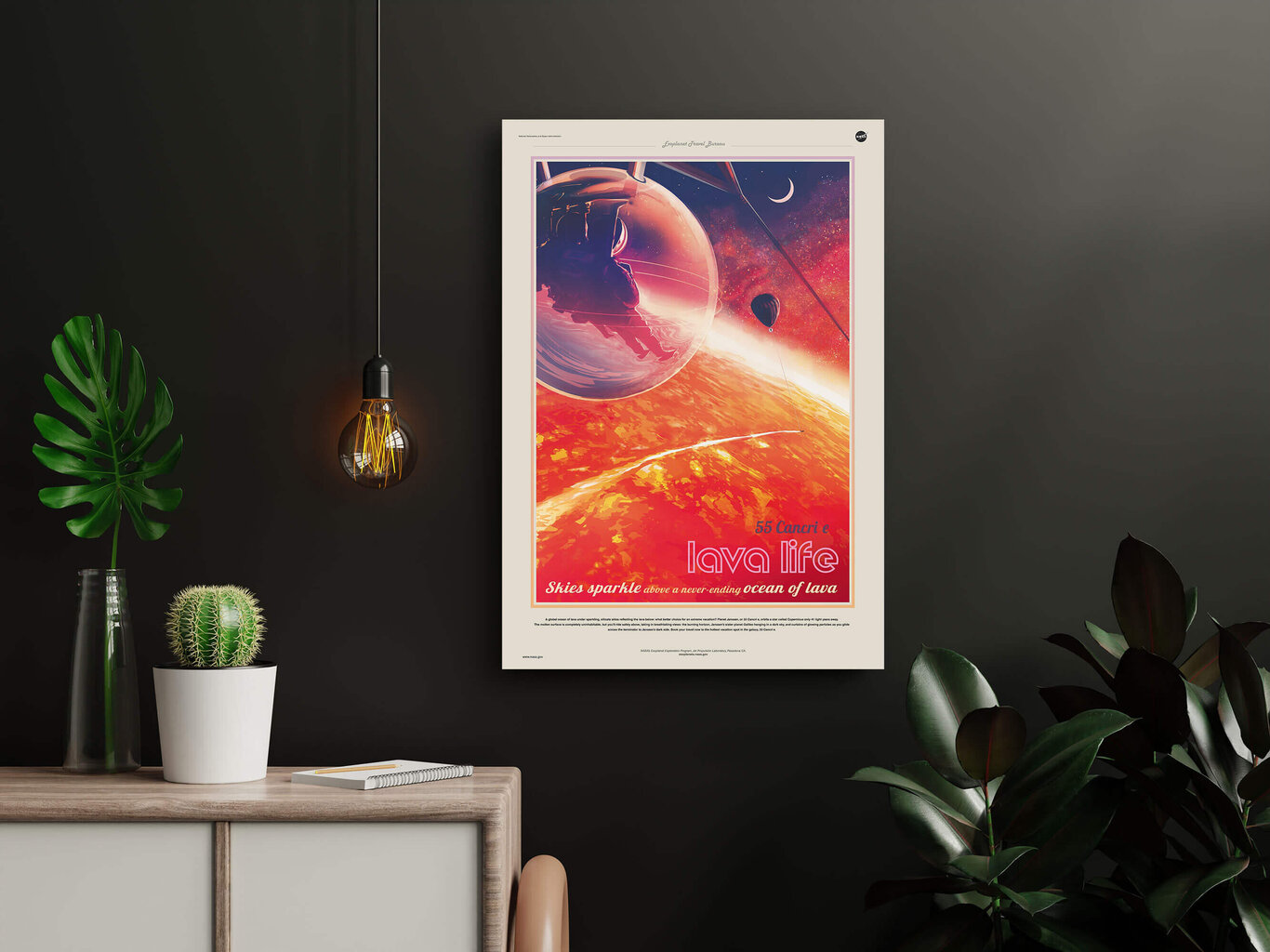 Plakāts NASA: 55 Cancri e, 42x59 cm (A2), cena un informācija | Gleznas | 220.lv