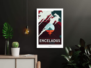 Plakāts NASA: Encelads, 42 x 59 cm (A2), cena un informācija | Gleznas | 220.lv