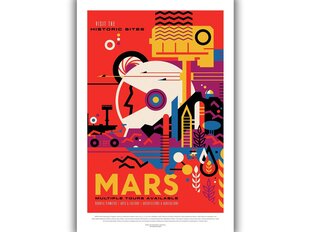 Plakāts NASA: Marss, 42 x 59 cm (A2), cena un informācija | Gleznas | 220.lv