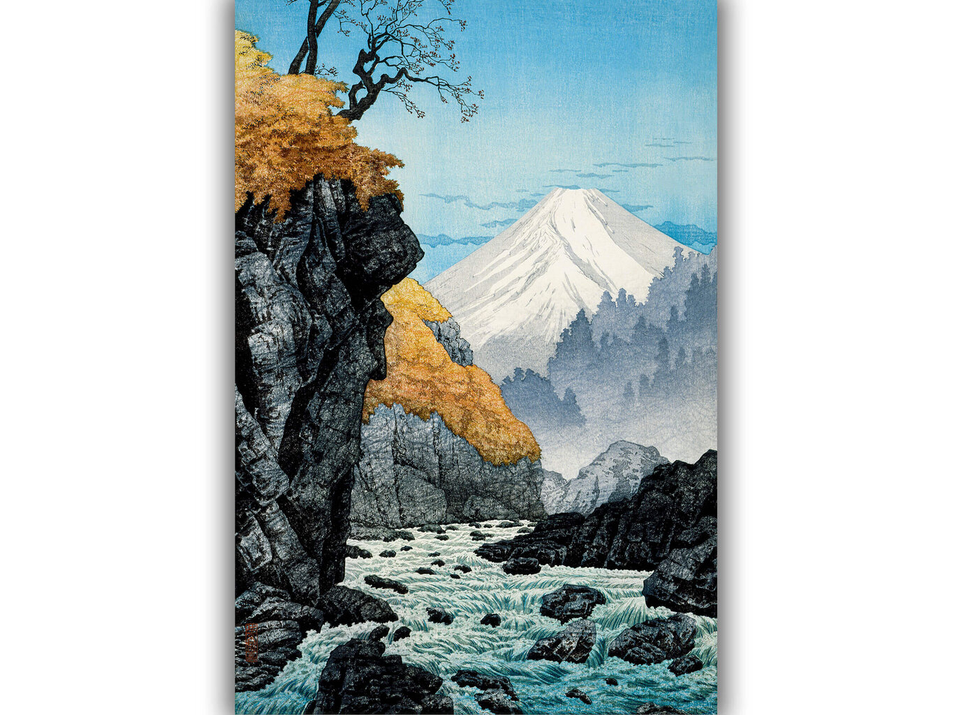Reprodukcija Ašitaka kalna pakāje (Hiroaki Takahasi), 100x70 cm cena un informācija | Gleznas | 220.lv