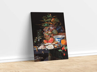 Reprodukcija Augļi un austeres (Ābrahams Minjons), 80x65 cm cena un informācija | Gleznas | 220.lv
