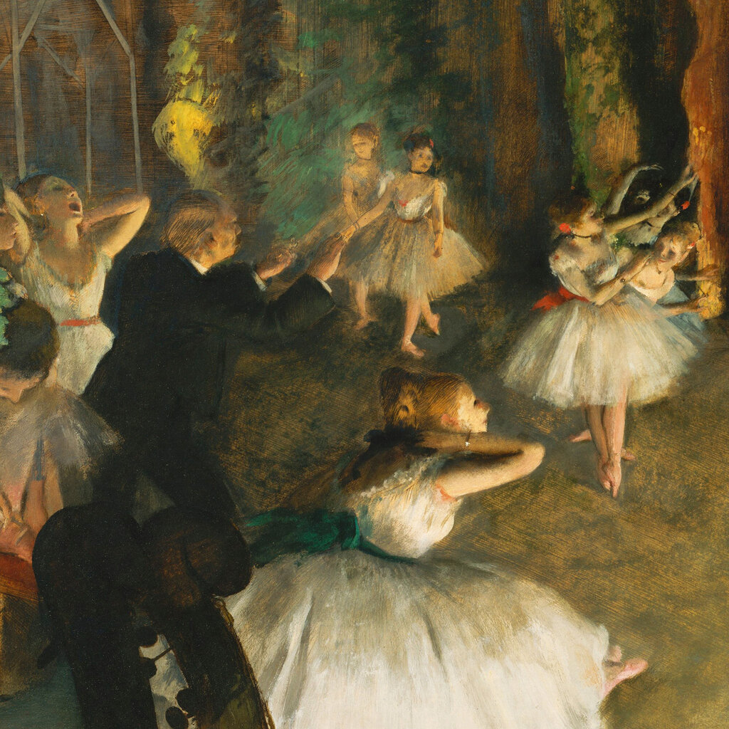 Reprodukcija Baleta mēģinājums, Edgars Degā, 100x80 cm cena un informācija | Gleznas | 220.lv