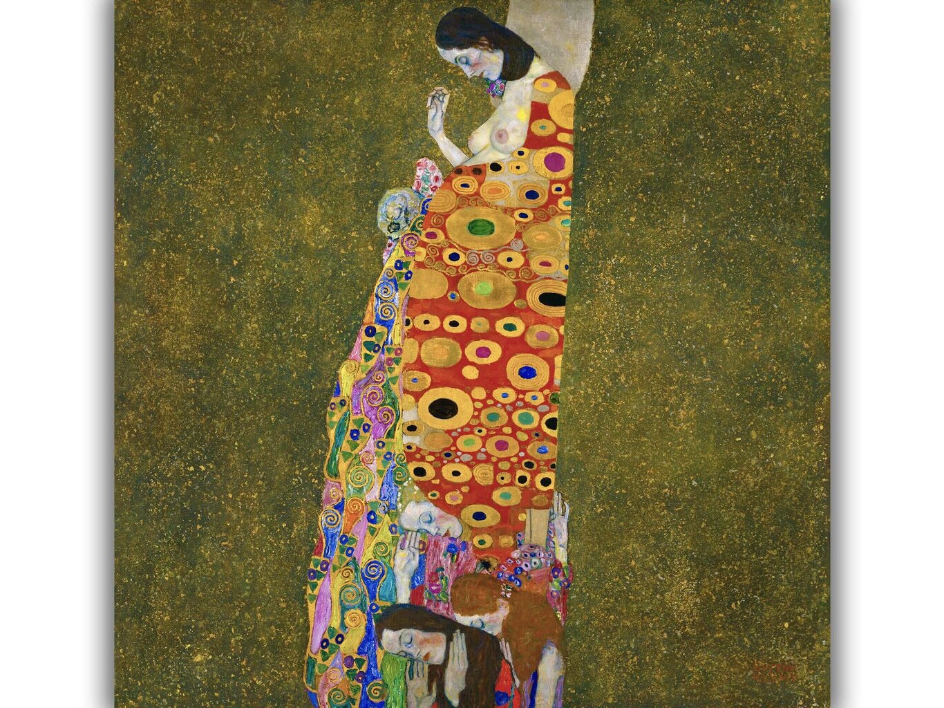 Reprodukcija Cerība II (Gustavs Klimts), 100 x 100 cm цена и информация | Gleznas | 220.lv