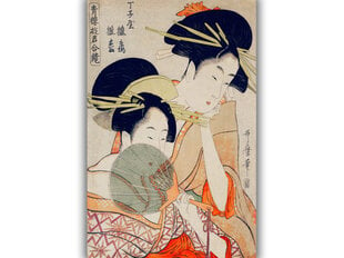 Reprodukcija Čodzija Hinadzuru Hiramacu (Utamaro Kitagava), 60x80 cm цена и информация | Картины | 220.lv