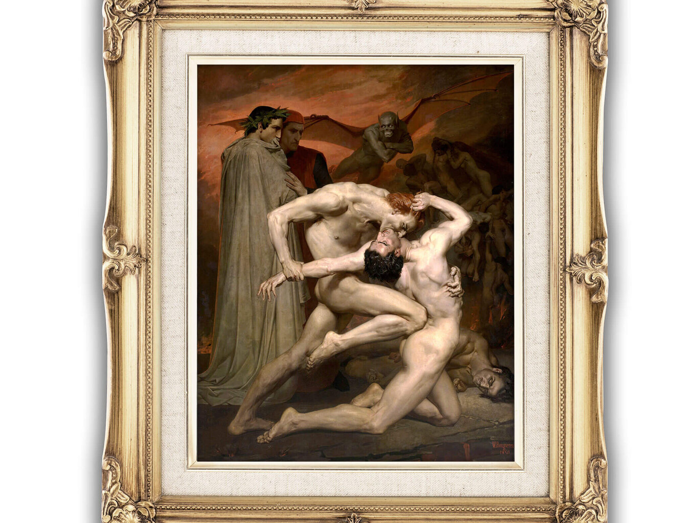 Reprodukcija Dante un Vergilijs (Viljams Ādolfs Bugro), 100x70 cm цена и информация | Gleznas | 220.lv