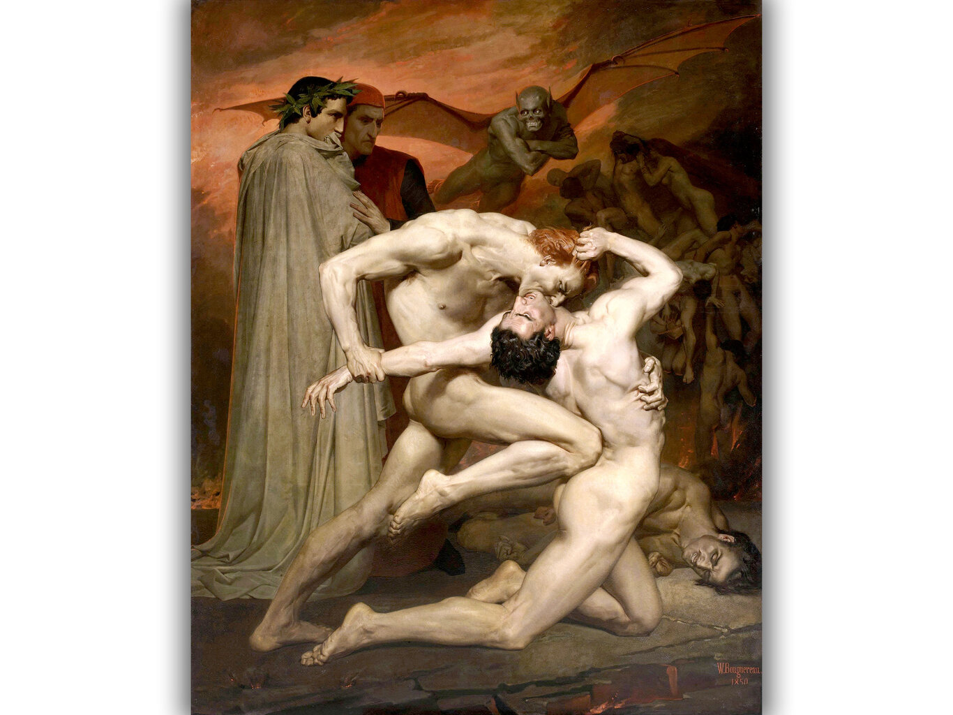 Reprodukcija Dante un Vergilijs (Viljams Ādolfs Bugro), 40x60 cm cena un informācija | Gleznas | 220.lv