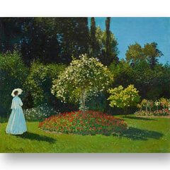 Reprodukcija Dāma dārzā (Klods Monē), 40x60 cm cena un informācija | Gleznas | 220.lv