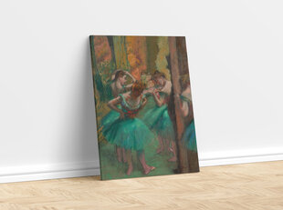 Reprodukcija Dejotājas rozā un zaļā, Edgara Degā, 80x65 cm cena un informācija | Gleznas | 220.lv