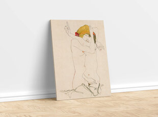 Reprodukcija Divas sievietes apskāvienā (Egons Šīle), 30x40 cm cena un informācija | Gleznas | 220.lv