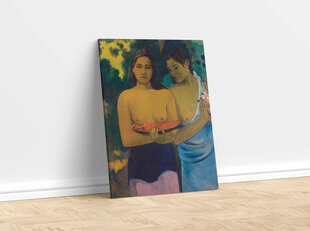 Reprodukcija Divas taitiešu sievietes (Pols Gogēns), 100x70 cm cena un informācija | Gleznas | 220.lv