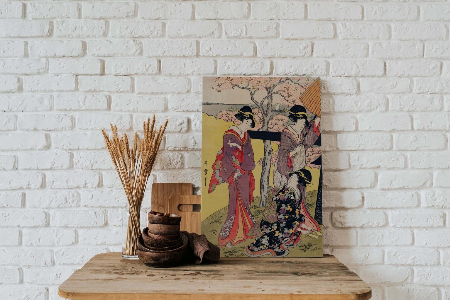 Reprodukcija Gotenjama no Hanami Hidari (Utamaro Kitagava), 60x80 cm cena un informācija | Gleznas | 220.lv