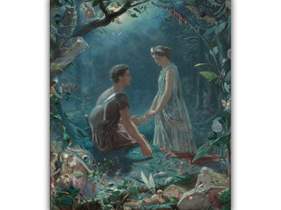 Репродукция Гермия и Лисандр (Джон Симмонс), 60x50 см цена и информация | Картины | 220.lv