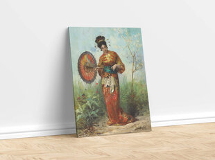 Reprodukcija Japāniete ar lietussargu (Pjērs Marī Beils), 100x70 cm cena un informācija | Gleznas | 220.lv