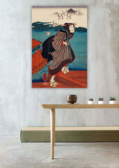 Reprodukcija Jauna sieviete Sanbasī (Utagava Kunijosi), 40x60 cm cena un informācija | Gleznas | 220.lv