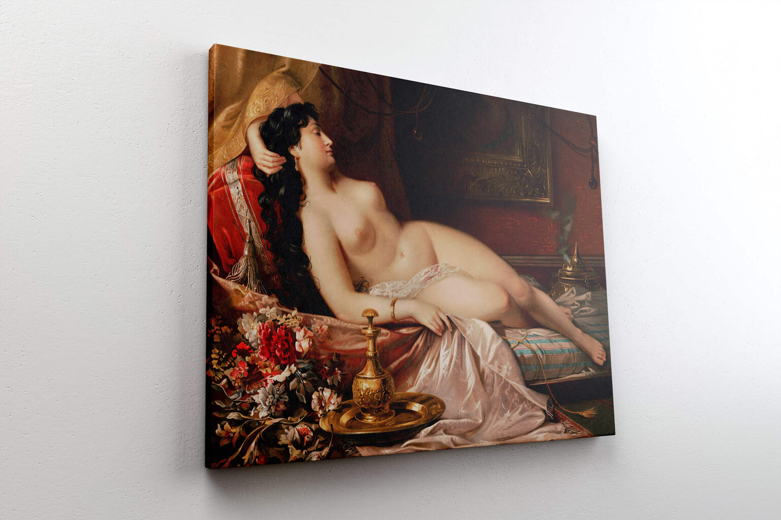 Reprodukcija Juteklisks kailas natūras portrets Dusošā skaistule (1873), 30x40 cm цена и информация | Gleznas | 220.lv