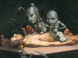 Reprodukcija Kails vīrietis, kurš guļ uz galda, 30x40 cm цена и информация | Gleznas | 220.lv