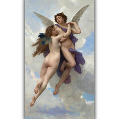 Reprodukcija Kupidons un Psīhe (Vilhelms Ādolfs Bugero), 100x70 cm cena un informācija | Gleznas | 220.lv