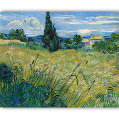 Репродукция Пшеничное поле с кипарисами (Винсент Ван Гог), 100x70 см цена и информация | Картины | 220.lv