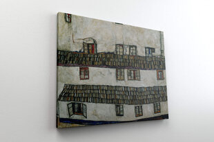 Reprodukcija Mājas siena (logs) (Egons Šīle), 80x65 cm cena un informācija | Gleznas | 220.lv