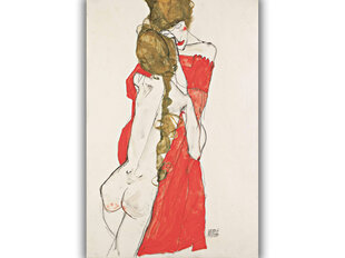 Репродукция Мать и дочь (Эгон Шиле), 100x70 см цена и информация | Картины | 220.lv