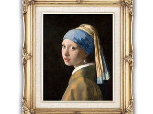 Reprodukcija Meitene ar pērļu auskaru (Johans Vermērs), 100x70 cm cena un informācija | Gleznas | 220.lv