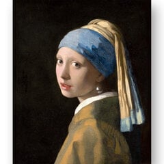 Reprodukcija Meitene ar pērļu auskaru (Johans Vermērs), 100x70 cm цена и информация | Картины | 220.lv