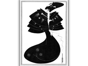 Reprodukcija Melnais apmetnis (Obrijs Vinsents Bērdslejs), 100x70 cm cena un informācija | Gleznas | 220.lv