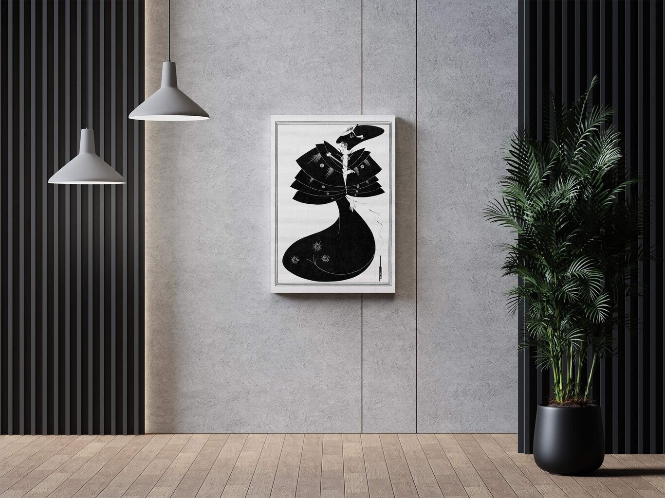 Reprodukcija Melnais apmetnis (Obrijs Vinsents Bērdslejs), 60x80 cm cena un informācija | Gleznas | 220.lv