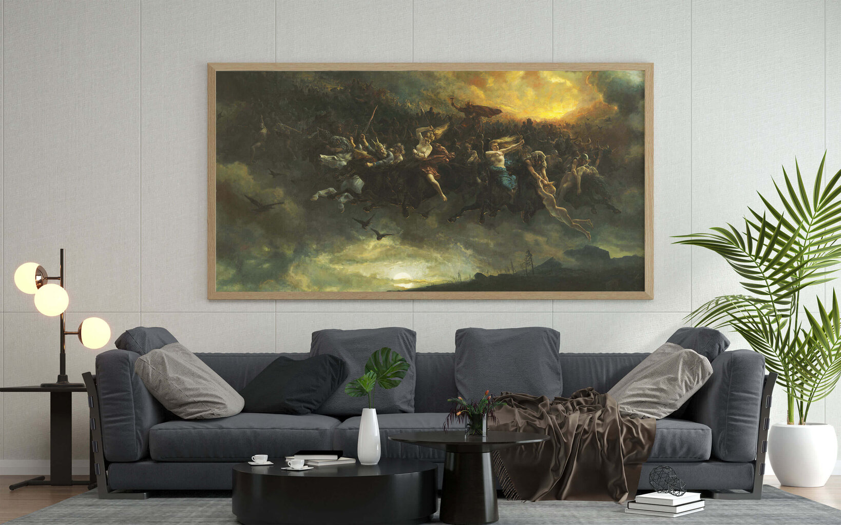 Reprodukcija Mežonīgās medības (Pīters Nikolajs Arbo), 100x70 cm cena un informācija | Gleznas | 220.lv