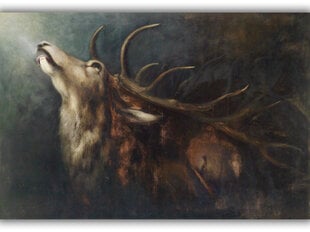Reprodukcija Mirstošais briedis (Karls Vilhelms Dīfenbahs), 40x60 cm cena un informācija | Gleznas | 220.lv