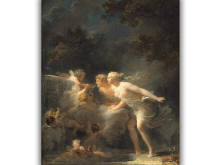Reprodukcija Mīlestības strūklaka (Žans Onorē Fragonārs), 100x80 cm cena un informācija | Gleznas | 220.lv