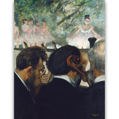Reprodukcija Muzikanti orķestrī, Edgars Degā, 100x80 cm cena un informācija | Gleznas | 220.lv