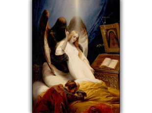 Reprodukcija Nāves eņģelis (Emils Žans Horācijs Vernē), 100x80 cm cena un informācija | Gleznas | 220.lv