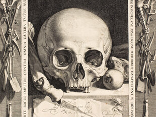 Репродукция Голова смерти (Ян Санредам), 100x80 см цена и информация | Картины | 220.lv