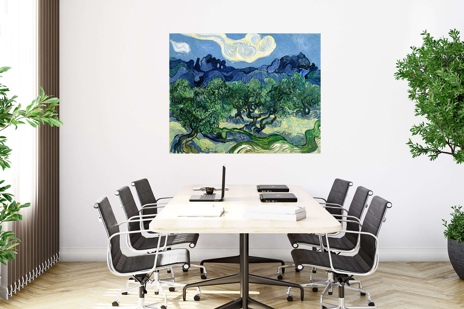 Reprodukcija Olīvkoki uz Alpiļu fona (Vinsents van Gogs), 40x60 cm цена и информация | Gleznas | 220.lv