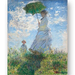 Reprodukcija Sieviete ar lietussargu (Klods Monē), 100x70 cm cena un informācija | Gleznas | 220.lv