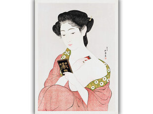 Репродукция Женщина, наносящая пудру (Гойо Хасигути), 100x70 см цена и информация | Картины | 220.lv