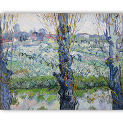 Reprodukcija Skats uz Arlu, Ziedošie dārzi (Vinsents van Gogs), 60x80 cm cena un informācija | Gleznas | 220.lv