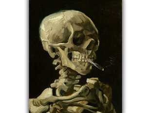 Reprodukcija Skeleta galva ar degošu cigareti (Vinsents van Gogs), 100x70 cm цена и информация | Картины | 220.lv