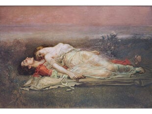 Reprodukcija Tristans un Izolde (Nāve) (Rohelio de Eguskiza), 100x70 cm cena un informācija | Gleznas | 220.lv